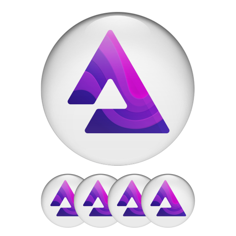 Audius Domed Stickers Crypto Currencies White