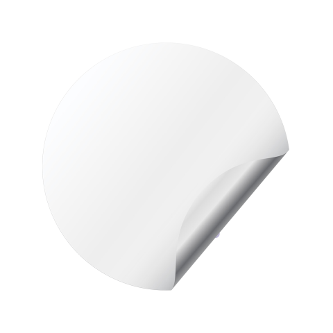 Audius Domed Stickers Crypto Currencies White