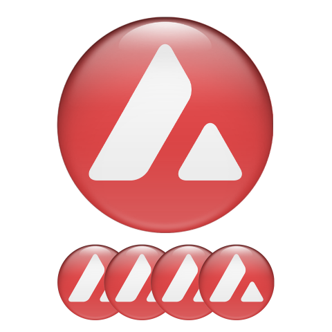Avalanche Avax Crypto Currencies Stickers Silicone Red