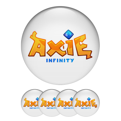 Axie Infinity AXS Crypto Currencies Stickers Silicone White