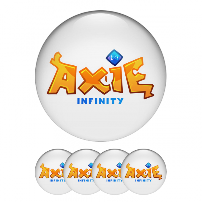Axie Infinity AXS Crypto Currencies Stickers Silicone White