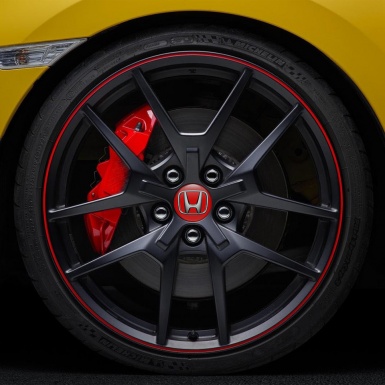 Honda Wheel Center Cap Domed Stickers Red Devil 