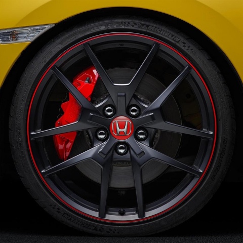 Honda Wheel Center Cap Domed Stickers Red Devil 