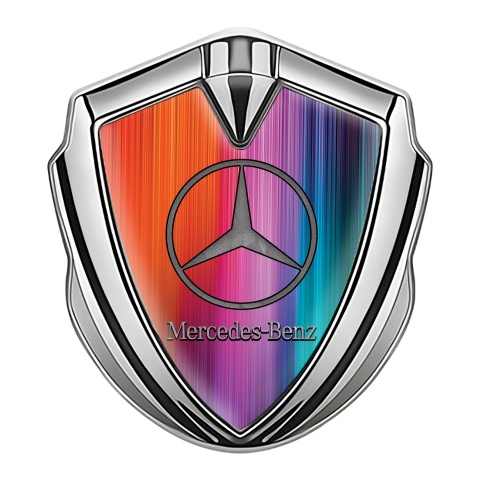 Mercedes Benz Self Adhesive Bodyside Emblem Silver Color Explosion Design