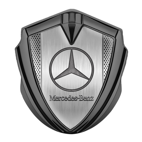 Mercedes Benz Metal Emblem Self Adhesive Graphite Light Grate Alloy Pilon