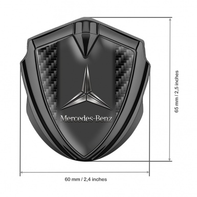 Mercedes Benz Bodyside Domed Emblem Graphite Black Carbon Stylish Logo
