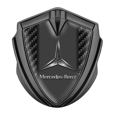 Mercedes Benz Bodyside Domed Emblem Graphite Black Carbon Stylish Logo
