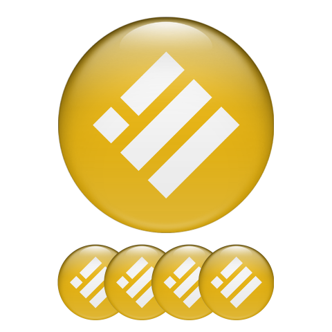 Binance USD Crypto Currencies Stickers Silicone Yellow