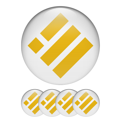Binance USD Crypto Currencies Silicone 3D Stickers White