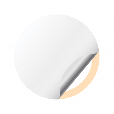 Bitcoin Stickers Silicone Classic Logo White - Orange