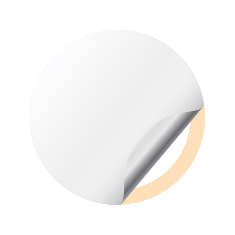 Bitcoin Stickers Silicone Classic Logo White - Orange