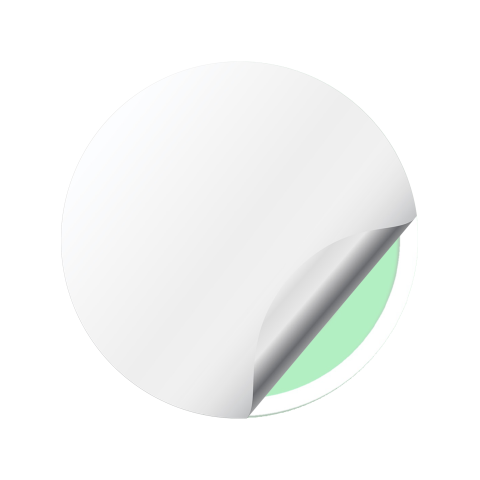 Bitcoin Cash Crypto Stickers Silicone White Green