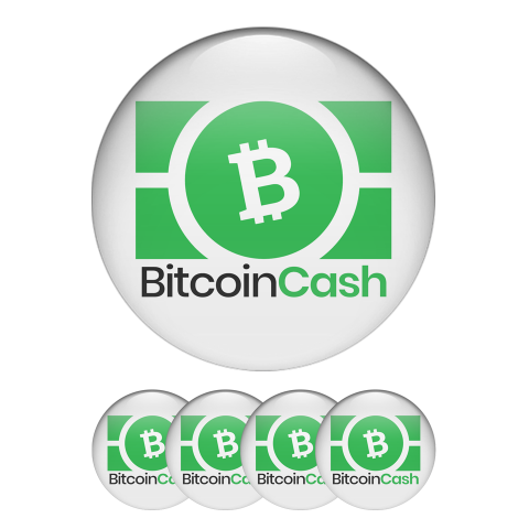 Bitcoin Cash Silicone 3D Stickers Crypto White