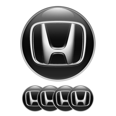 Honda   Center Hub Dome Stickers Black Mamba
