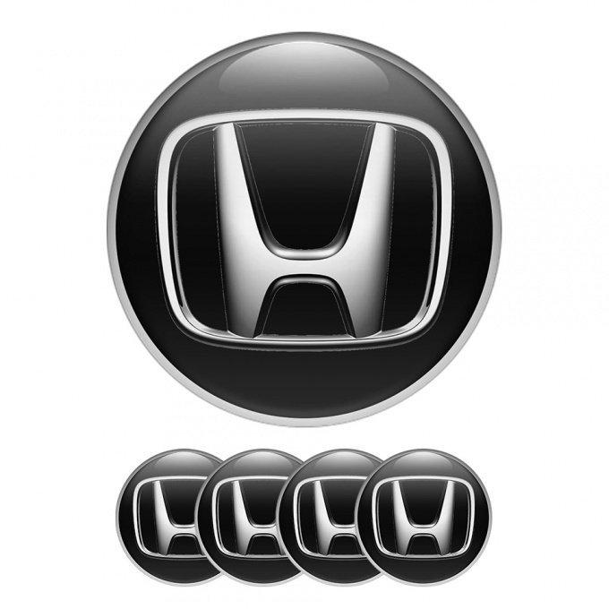 Honda   Center Hub Dome Stickers Black Mamba