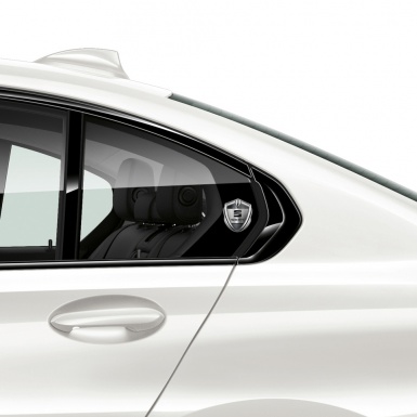 Seat 3D Car Metal Domed Emblem Silver Forged Steel Effect Edition