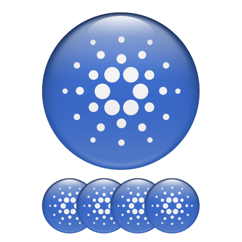 Cardano ADA Crypto Stickers Silicone Blue