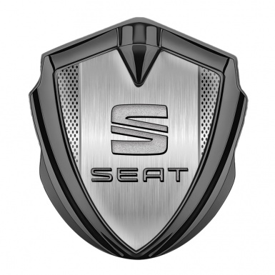 Seat Tuning Emblem Self Adhesive Graphite Light Grate Brushed Alloy
