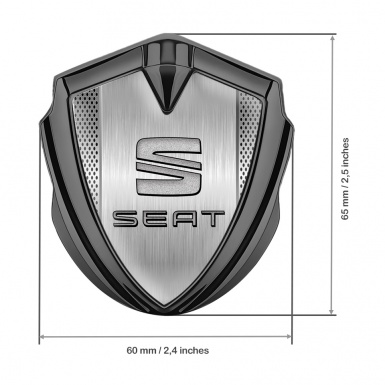 Seat Tuning Emblem Self Adhesive Graphite Light Grate Brushed Alloy