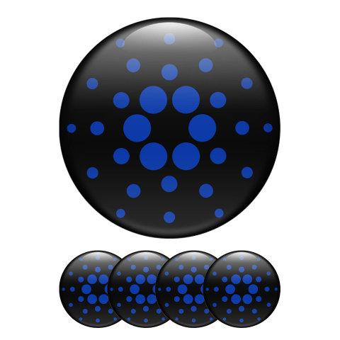 Cardano ADA Crypto Currencies Silicone 3D Stickers Black