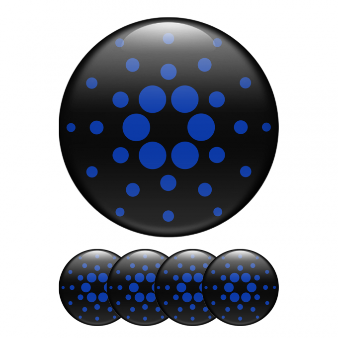 Cardano ADA Crypto Currencies Silicone 3D Stickers Black