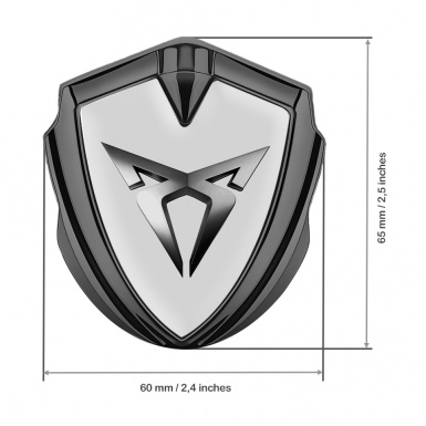 Seat Cupra Bodyside Badge Self Adhesive Graphite Grey Base Metallic Motif