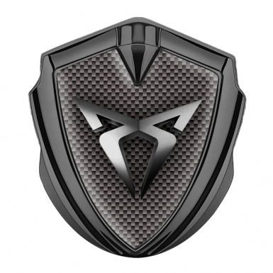 Seat Cupra Fender Emblem Badge Graphite Brown Carbon Stylish Design