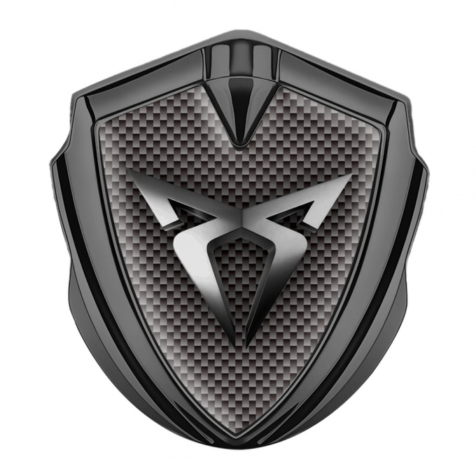 Seat Cupra Fender Emblem Badge Graphite Brown Carbon Stylish Design