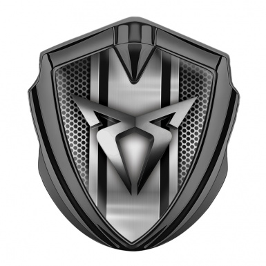 Seat Cupra Trunk Metal Emblem Badge Graphite Steel Pilon Grid Design