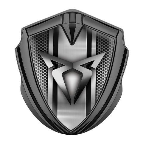 Seat Cupra Trunk Metal Emblem Badge Graphite Steel Pilon Grid Design