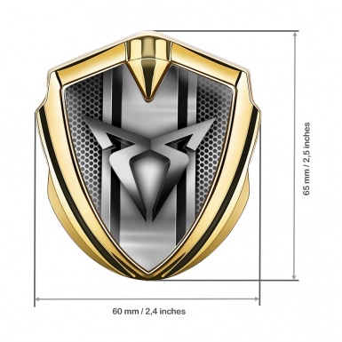 Seat Cupra Trunk Metal Emblem Badge Gold Steel Pilon Grid Design