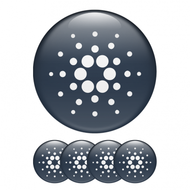 Cardano ADA Crypto Currencies Silicone 3D Stickers Dark grey