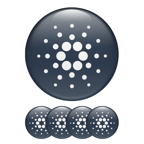 Cardano ADA Crypto Currencies Silicone 3D Stickers Dark grey