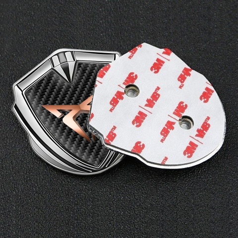 Seat Cupra Tuning Emblem Self Adhesive Silver Dark Carbon Copper Logo