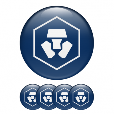 Crypto.com CRO Crypto Currencies Stickers Silicone Navy
