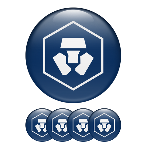 Crypto.com CRO Crypto Currencies Stickers Silicone Navy