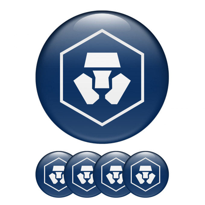 Crypto.com CRO Crypto Currencies Stickers Silicone Navy