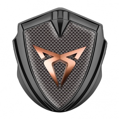 Seat Cupra Bodyside Domed Emblem Graphite Brown Carbon Copper Effect