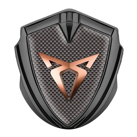Seat Cupra Bodyside Domed Emblem Graphite Brown Carbon Copper Effect