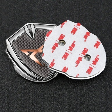 Seat Cupra Bodyside Domed Emblem Silver Brown Carbon Copper Effect