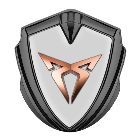 Seat Cupra Bodyside Badge Self Adhesive Graphite Grey Base Copper Motif