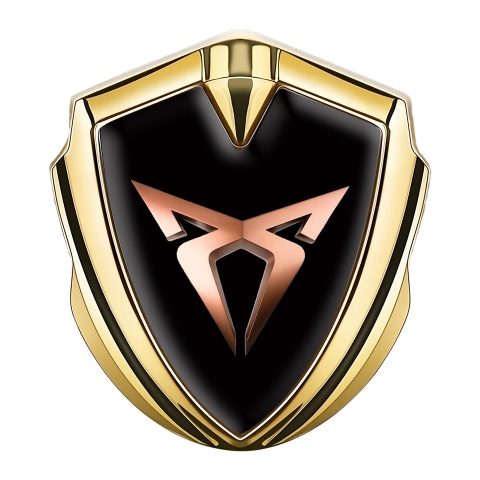 Seat Cupra Fender Emblem Badge Gold Black Foundation Copper Motif