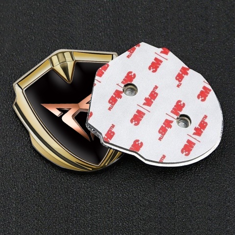 Seat Cupra Fender Emblem Badge Gold Black Foundation Copper Motif