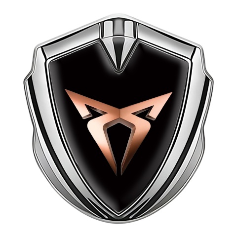 Seat Cupra Fender Emblem Badge Silver Black Foundation Copper Motif