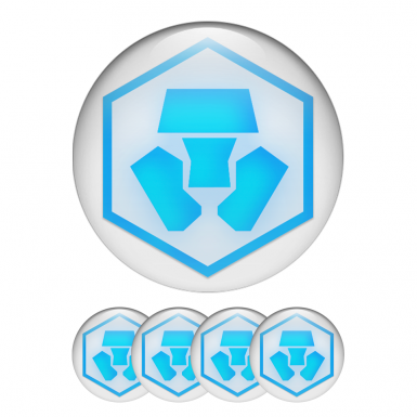 Crypto.com CRO Crypto Silicone 3D Stickers White