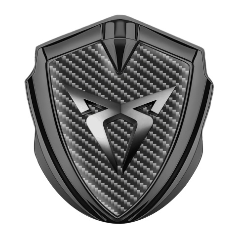 Seat Cupra Tuning Emblem Self Adhesive Graphite Carbon Base Steel Motif