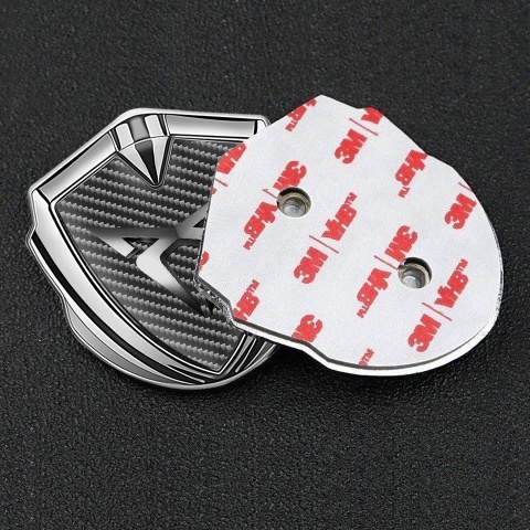 Seat Cupra Tuning Emblem Self Adhesive Silver Carbon Base Steel Motif