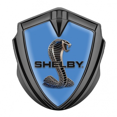 Ford Shelby Tuning Emblem Self Adhesive Graphite Blue Steel Cobra