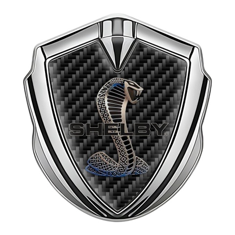 Ford Shelby Bodyside Domed Emblem Silver Black Carbon Metallic Cobra