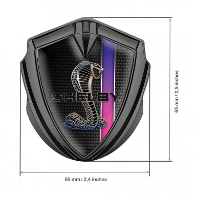 Ford Shelby Bodyside Domed Badge Graphite Carbon Color Racing Stripe